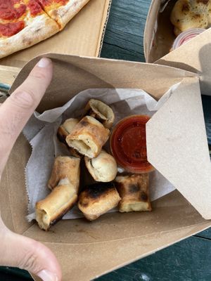 Pizza pockets at Mora Pizza in Miami