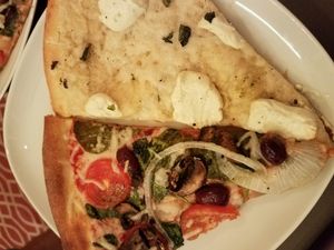 The Bianca and Veg at Mora Pizza in Miami