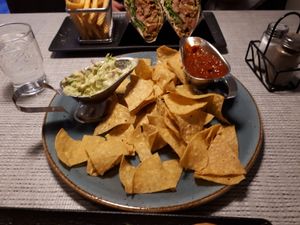 Nachos with salsa and guacamole at Salt Cafe & Bistro in Egilsstadir