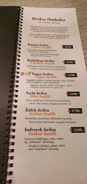 Menu pt u at Salt Cafe & Bistro in Egilsstadir