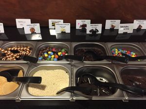 Vegan toppings  at Icelend Maribox in Maribor