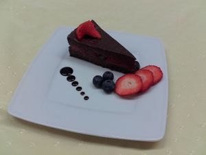 Raw vegan chocolate cake. at Slascicarna Polansek in Prevalje