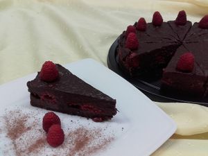 Raw vegan chocolate cake. at Slascicarna Polansek in Prevalje