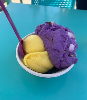 Ube and persian saffron flavors  at Kreem in Palm Springs