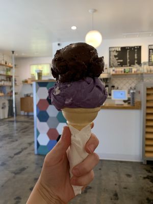 Ube & Chocolate Cookies & Cream at Kreem in Palm Springs
