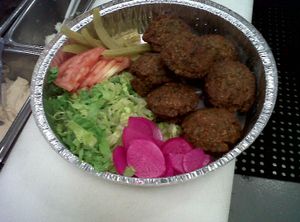 Falafel Platter at Mediterranean Cuisine in Virginia Beach