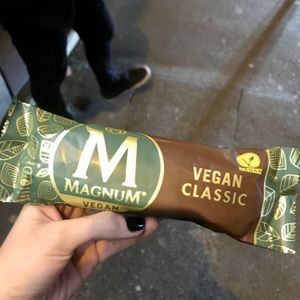 You can also get vegan Magnum and other sweet stuff here. at Hank Cuisine Végétale - Rochechouart in Paris