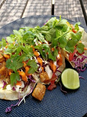 Tempeh tacos at Genius Cafe in Sanur