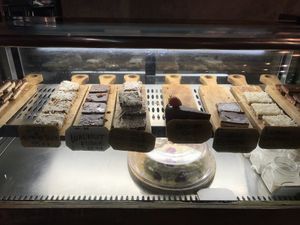 Cakes (contain honey except for brownie) at Genius Cafe in Sanur