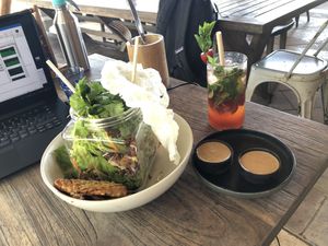 Flavors of Asia bowl at Genius Cafe in Sanur