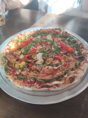 Pesto pizza at Common - Nell's Pizza in Manchester