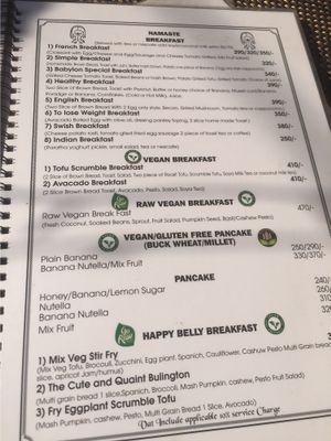 Some more of menu at Pumpernickel Bakery and Babylon Cafe in Pokhara