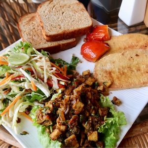 Tofu scramble  at Pumpernickel Bakery and Babylon Cafe in Pokhara