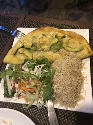 Enchiladas vegan at Pumpernickel Bakery and Babylon Cafe in Pokhara