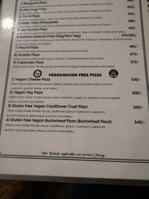 Vegan Pizzas at Pumpernickel Bakery and Babylon Cafe in Pokhara
