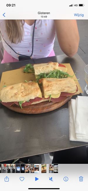 Delicious vegan panini!!! Both really good, but the spicy one was my favorite!!  at Duecento Gradi in Rome