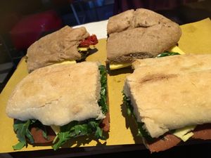 Mmmmm, sandwiches. at Duecento Gradi in Rome