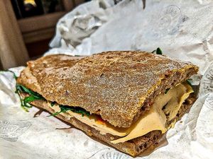 Vegan Risorgimento panini. at Duecento Gradi in Rome