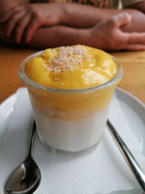 Mango panna cotta at Uno Rajh in Murska Sobota