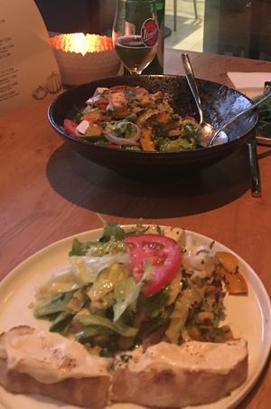Mixed salad with hokkaido, quinoa and tofu  at Uno Rajh in Murska Sobota