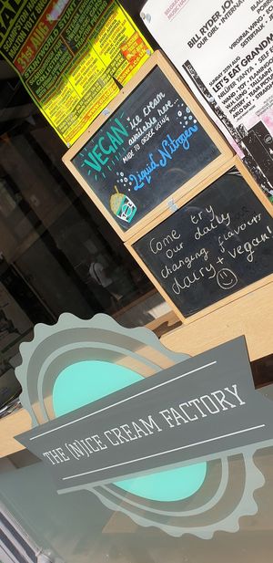 Front window at The Nice Cream Factory in York