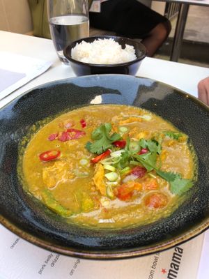 Vegan tofu curry with rice at  Wagamama - Hammersmith in West London