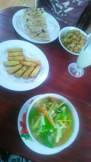 Spring rolls at Marie Min in Mandalay