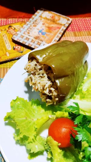 Veggy stuffed peppers at Hostal Patio de 27 in Havana