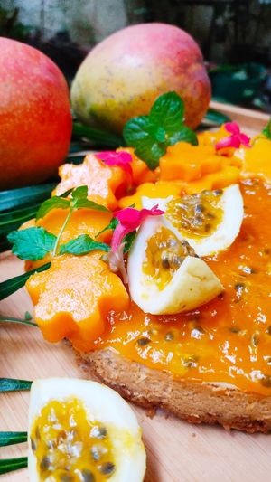 Vegan cheescake at Hostal Patio de 27 in Havana