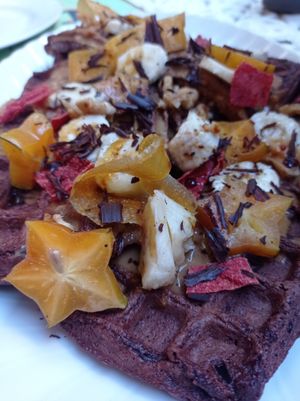 Vegan waffle 😋😋😋😋😋😋 at Hostal Patio de 27 in Havana