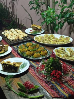 Christmas buffet. All vegan of corse and soo tasty at Hostal Patio de 27 in Havana
