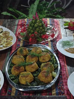 Christmas buffet at Hostal Patio de 27 in Havana
