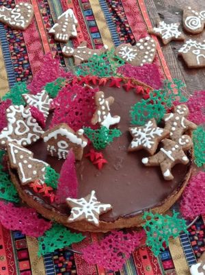 Vegan Gingerbread tart at Hostal Patio de 27 in Havana