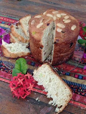 Vegan italian panettone at Hostal Patio de 27 in Havana