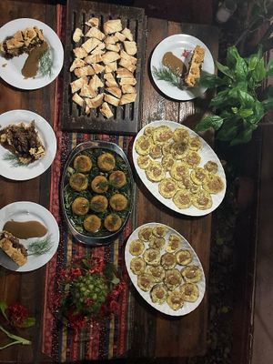 Christmas buffet at Hostal Patio de 27 in Havana