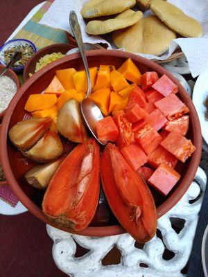 Delicious fruits at Hostal Patio de 27 in Havana