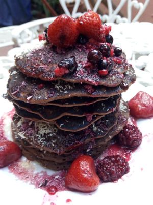 choco pancakes at Hostal Patio de 27 in Havana
