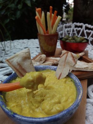 vegan cheddar! Fabulous!! at Hostal Patio de 27 in Havana