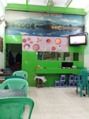 inside at Nepali Restaurant in Mandalay