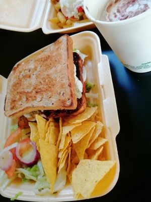 Vegan sandwich at Causeway Cafe in Belfast