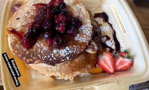 Fantastic pancakes  at Causeway Cafe in Belfast