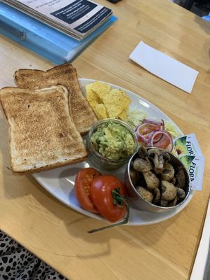 vegan avocado toast at Causeway Cafe in Belfast