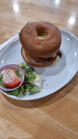 Vegan bagel 🥯 😋 at Causeway Cafe in Belfast