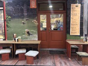 outside  at Osha in Ljubljana