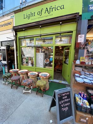 Restaurant front   at Light of Africa in South West London