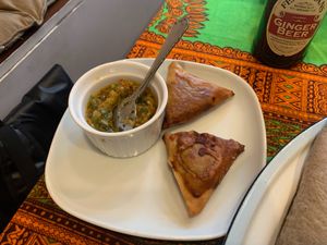 Samosas at Light of Africa in South West London