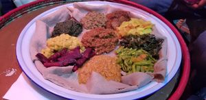 Vegan combo plate for 2 at Light of Africa in South West London