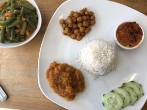 Lunch box of the day at Namaste Cafe in Minneapolis