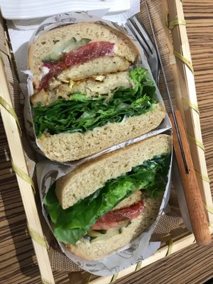 burger at No Meat Burger Health in Busan