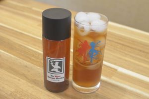  The proprietor is a hub that are actually making a homemade cola. at No Meat Burger Health in Busan